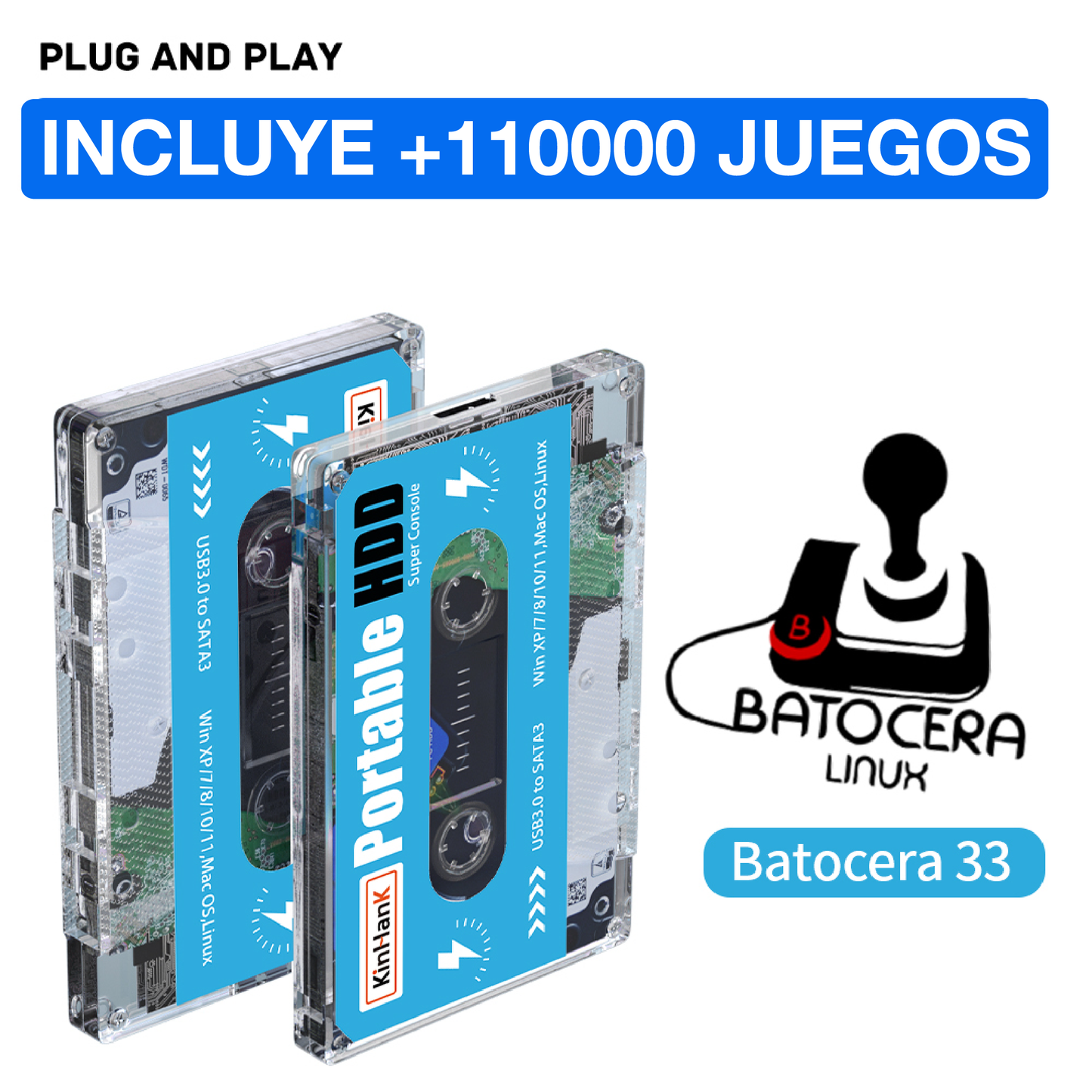 Disco duro 500GB + 70 EMULADORES RETRO